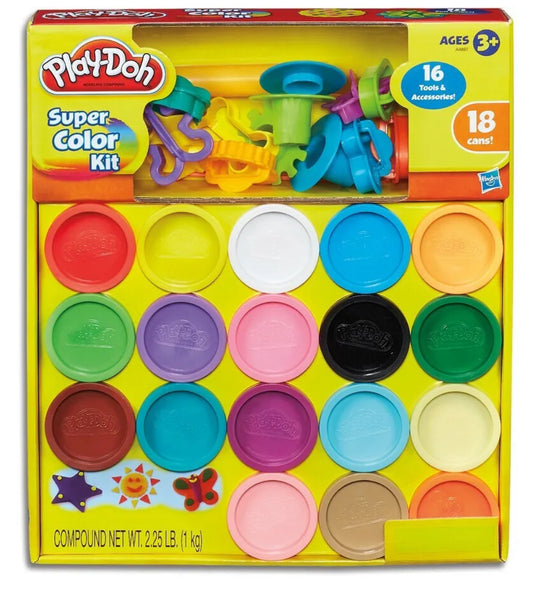 New Play-Doh Super Rainbow Colour Kit 18 Tubs Creative Children's Toy Gift Dough