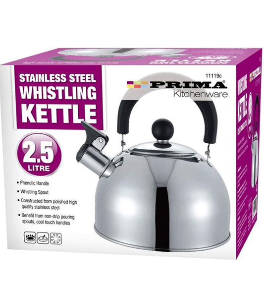 Silver whistling kettle